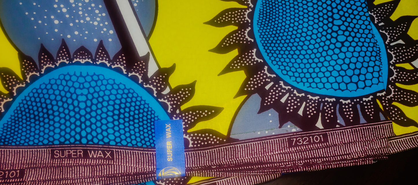 African Print Fabric for sewing - 6 yard