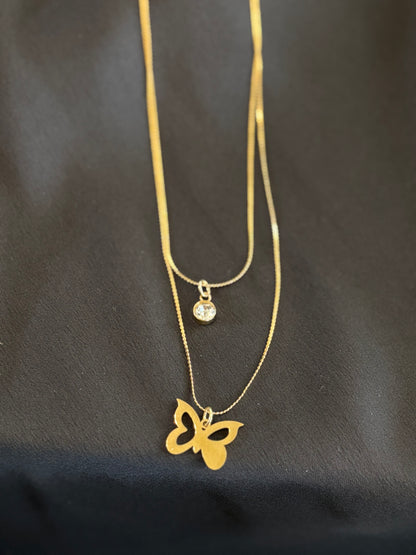 Imperial Roots Necklace with Stainless Steel Chain - with Pendant